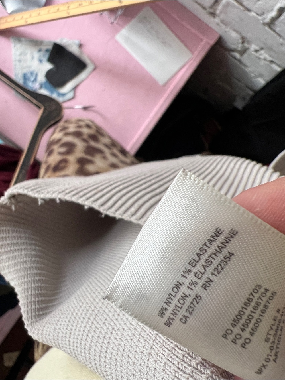 Ribbed Square-Neck Tank Top in Taupe babaton sculpt knit - Picture 6 of 6